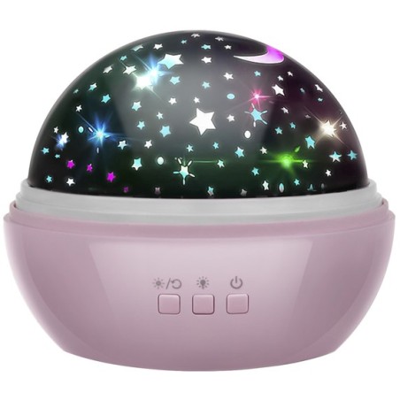 LAMPKA NOCNA Z PROJEKTOREM RÓŻOWA - MAGICZNE EFEKTY ŚWIETLNE