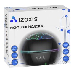 LAMPKA NOCNA Z PROJEKTOREM CZARNA - DEKORACYJNE ŚWIATŁO DO POKOJU
