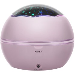 LAMPKA NOCNA Z PROJEKTOREM RÓŻOWA - MAGICZNE EFEKTY ŚWIETLNE