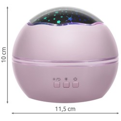 LAMPKA NOCNA Z PROJEKTOREM RÓŻOWA - MAGICZNE EFEKTY ŚWIETLNE