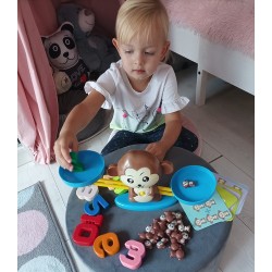 GRA EDUKACYJNA MAŁPKA WAGA SZALKOWA - NAUKA PRZEZ ZABAWĘ
