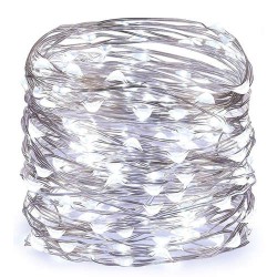 LAMPKI CHOINKOWE USB DRUCIKI 300LED ZIMNY BIAŁY - ŚWIĄTECZNY STYL