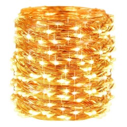 LAMPKI CHOINKOWE USB DRUCIKI 300LED CIEPŁY BIAŁY - KLIMATYCZNE ŚWIATŁO