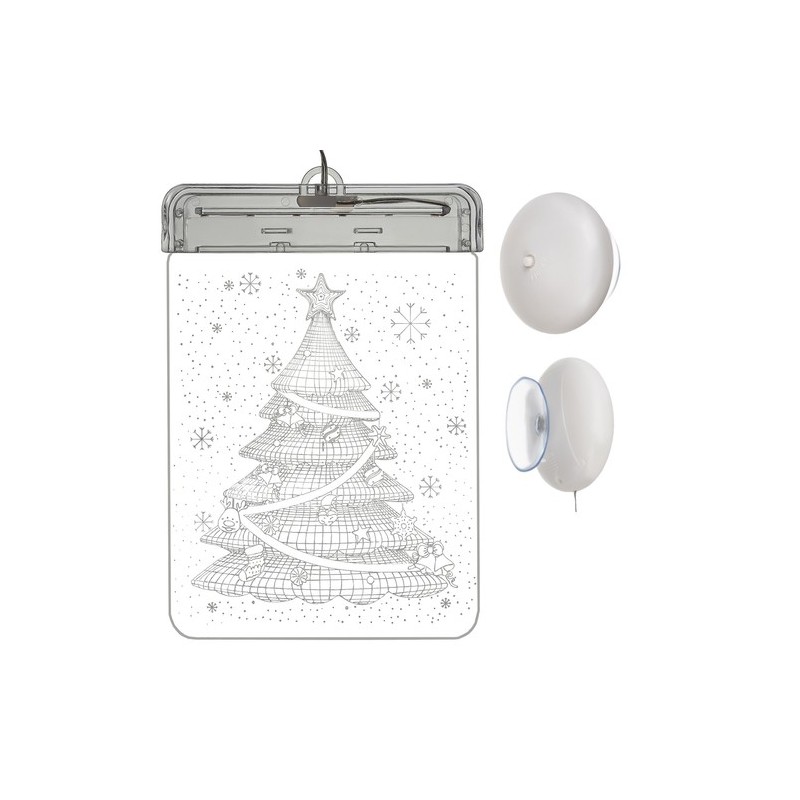 WITRAŻ LED 3D CHOINKA - MAGICZNA OZDOBA NA ŚWIĘTA