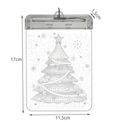 WITRAŻ LED 3D CHOINKA - MAGICZNA OZDOBA NA ŚWIĘTA