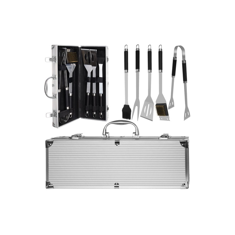 PRZYBORY DO GRILLA ZESTAW 5 AKCESORIÓW + WALIZKA - KOMPLET DLA GRILLMASTERA