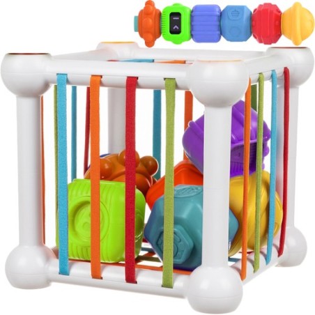SORTER KOSTKA SENSORYCZNA - EDUKACYJNA ZABAWKA DLA DZIECI
