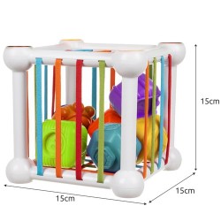 SORTER KOSTKA SENSORYCZNA - EDUKACYJNA ZABAWKA DLA DZIECI