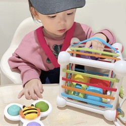 SORTER KOSTKA SENSORYCZNA - EDUKACYJNA ZABAWKA DLA DZIECI