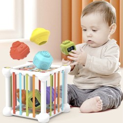 SORTER KOSTKA SENSORYCZNA - EDUKACYJNA ZABAWKA DLA DZIECI