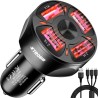 ŁADOWARKA SAMOCHODOWA 4X USB + KABEL - UNIWERSALNA I SZYBKA