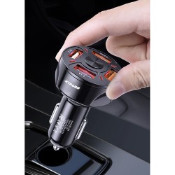 ŁADOWARKA SAMOCHODOWA 4X USB + KABEL - UNIWERSALNA I SZYBKA