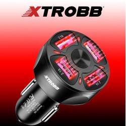 ŁADOWARKA SAMOCHODOWA 4X USB + KABEL - UNIWERSALNA I SZYBKA