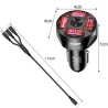 ŁADOWARKA SAMOCHODOWA 4X USB + KABEL - UNIWERSALNA I SZYBKA