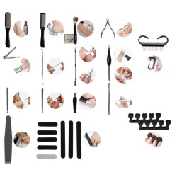 ZESTAW DO PEDICURE 30EL. - KOMPLETNY DO PIELĘGNACJI STÓP
