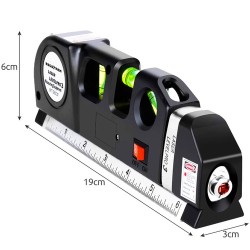 POZIOMICA LASEROWA Z MIARKĄ 250CM - PRECYZYJNE NARZĘDZIE POMIAROWE