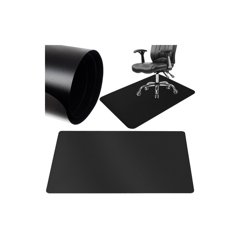 MATA OCHRONNA POD KRZESŁO 100X140CM RUHHY CZARNA - OCHRONA PODŁOGI PRZED ZUŻYCIEM
