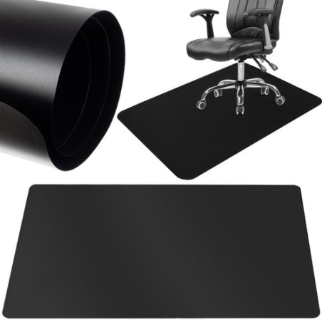 MATA OCHRONNA POD KRZESŁO 100X140CM RUHHY CZARNA - OCHRONA PODŁOGI PRZED ZUŻYCIEM