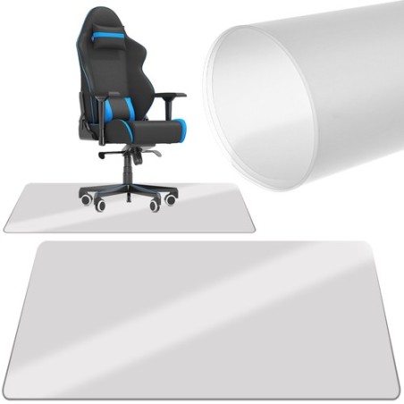 MATA OCHRONNA POD KRZESŁO 100X140CM RUHHY MLECZNA - PRAKTYCZNA OCHRONA PODŁOGI