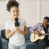 MIKROFON KARAOKE CZARNY IZOXIS 22189 - ZABAWA DLA CAŁEJ RODZINY