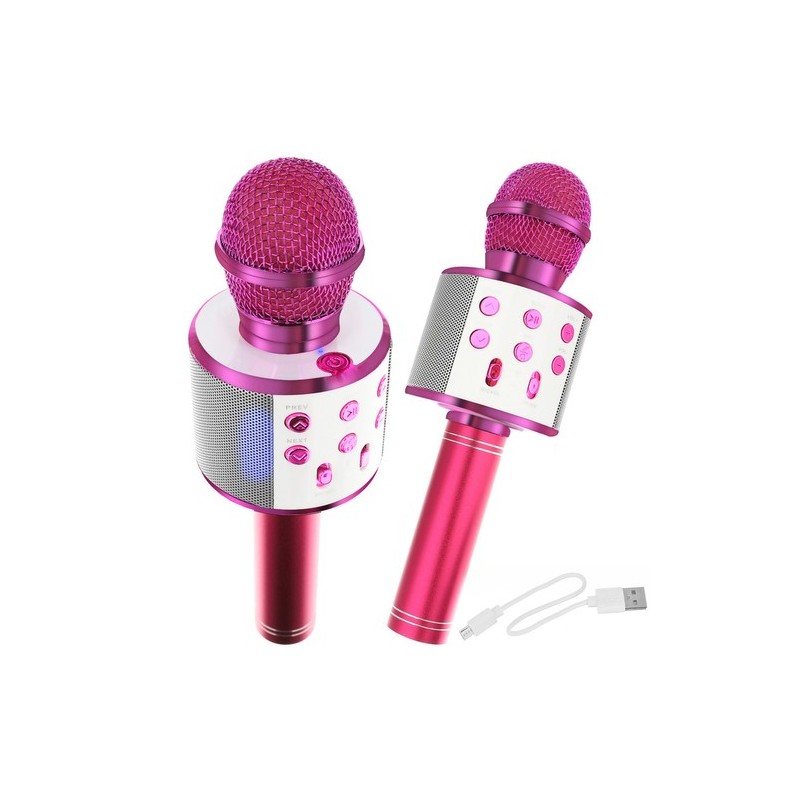 MIKROFON KARAOKE RÓŻOWY IZOXIS 22191 - DLA MIŁOŚNIKÓW MUZYKI