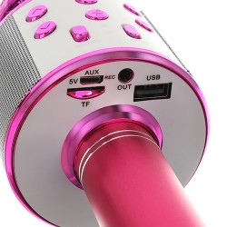 MIKROFON KARAOKE RÓŻOWY IZOXIS 22191 - DLA MIŁOŚNIKÓW MUZYKI