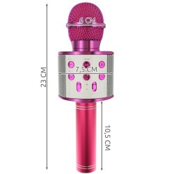 MIKROFON KARAOKE RÓŻOWY IZOXIS 22191 - DLA MIŁOŚNIKÓW MUZYKI