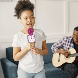 MIKROFON KARAOKE RÓŻOWY IZOXIS 22191 - DLA MIŁOŚNIKÓW MUZYKI