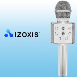MIKROFON KARAOKE SREBRNY IZOXIS 22188 - DOSKONAŁA JAKOŚĆ DŹWIĘKU