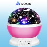 LAMPKA Z PROJEKTOREM NA BATERIE RÓŻOWA - MAGICZNE OŚWIETLENIE