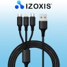 KABEL USB 3W1 IZOXIS 22194 - WIELOFUNKCYJNY I PRAKTYCZNY