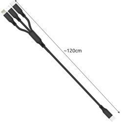 KABEL USB 3W1 IZOXIS 22194 - WIELOFUNKCYJNY I PRAKTYCZNY
