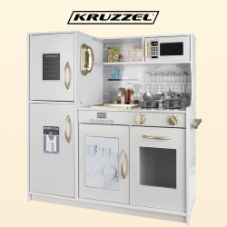 KUCHNIA DREWNIANA KRUZZEL 22117 - KOMPLETNY ZESTAW DLA MAŁYCH KUCHARZYa Kruzzel 22117