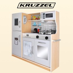 KUCHNIA DREWNIANA KRUZZEL 22115 - ELEGANCKA I FUNKCJONALNA ZABAWKAia drewniana Kruzzel 22115
