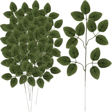SZTUCZNE LIŚCIE 47CM ZESTAW 12SZT. - NATURALNY WYGLĄD
