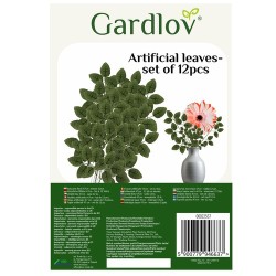 SZTUCZNE LIŚCIE 47CM ZESTAW 12SZT. - NATURALNY WYGLĄD