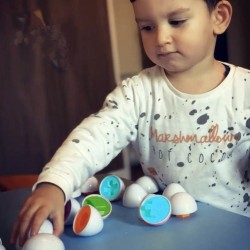UKŁADANKA JAJKA ZESTAW 12SZT. - EDUKACYJNA ZABAWA