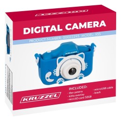 APARAT CYFROWY NIEBIESKI KRUZZEL AC22295 - IDEALNY DLA MAŁYCH FOTOGRAFÓW