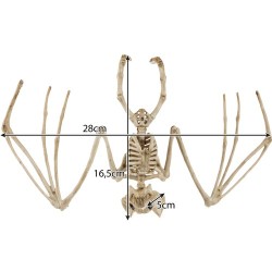 SZKIELET NIETOPERZA DEKORACJA 30CM - STRASZNA I STYLOWA OZDOBNA