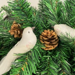 BOMBKI CHOINKOWE PTASZKI 2SZT. RUHHY 22338 - STYLOWA OZDOBNA NA ŚWIĘTA