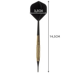 RZUTKI DART ZESTAW 12SZT. + GROTY 21658 - KOMPLET DO GRY W RZUTKI