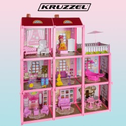 DOMEK DLA LALEK KRUZZEL 65CM - KOMPAKTOWY I FUNKCJONALNY