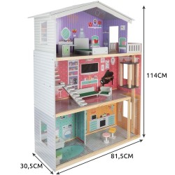 DOMEK DLA LALEK DUŻY 114CM - STYLOWY I KOMPLETNY ZESTAW