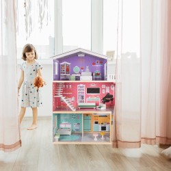 DOMEK DLA LALEK DUŻY 114CM - STYLOWY I KOMPLETNY ZESTAW