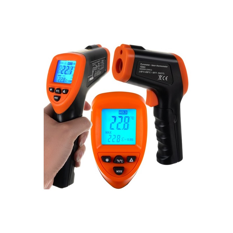 PIROMETR TERMOMETR LASEROWY - PRECYZYJNE POMIARY TEMPERATURY