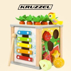KOSTKA EDUKACYJNA DREWNIANA SORTER - ZABAWKA DLA ROZWOJU DZIECI