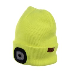CZAPKA ZIMOWA Z LATARKĄ ŻÓŁTA TRIZAND 22664 - KOMFORT I WIDOCZNOŚĆ