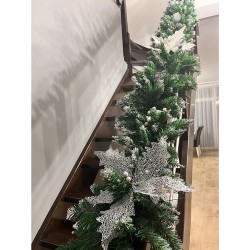 GIRLANDA CHOINKOWA OŚNIEŻONA 2.7M HQ 22326 - KLIMATYCZNY DODATEK DO ŚWIĄT