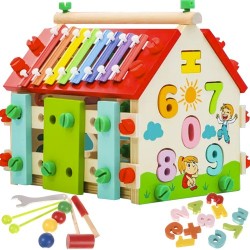 DOMEK EDUKACYJNY DREWNIANY...