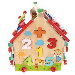 DOMEK EDUKACYJNY DREWNIANY 22564 - ROZWÓJ I ZABAWA W JEDNYM